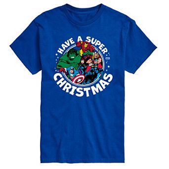Big & Tall Marvel Have A Super Christmas Graphic Tee