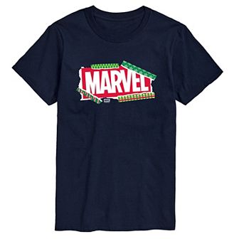 Big & Tall Marvel Logo Wrapping Paper Graphic Tee
