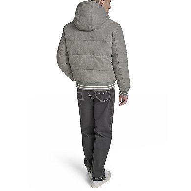 Men's Champion® Wool Blend Hoody Bomber Puffer Jacket