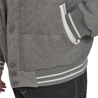 Men's Champion® Wool Blend Hoody Bomber Puffer Jacket