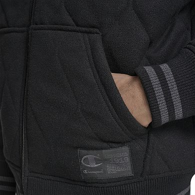 Men's Champion® Wool Quilted Hoody Bomber Jacket