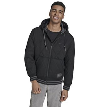 Men's Champion® Wool Quilted Bomber Jacket with Hood
