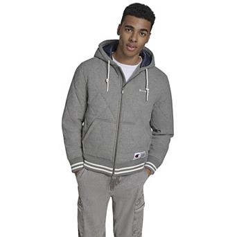 Men's Champion® Wool Quilted Bomber Jacket with Hood
