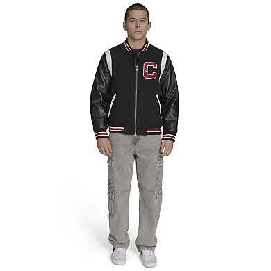 Men's Champion® Mixed Media Varsity Jacket with Patches