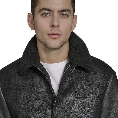 Men's Champion® Faux Shearling Varsity Jacket