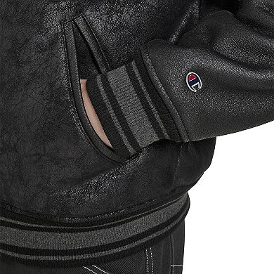 Men's Champion® Faux Shearling Varsity Jacket