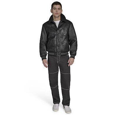 Men's Champion® Faux Shearling Varsity Jacket