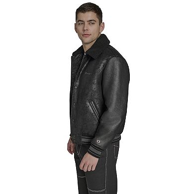 Men's Champion® Faux Shearling Varsity Jacket