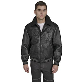 Men's Champion® Faux Shearling Varsity Jacket