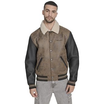 Men's Champion® Faux Shearling Varsity Jacket