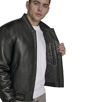Men's Champion® Faux Leather Varsity Jacket