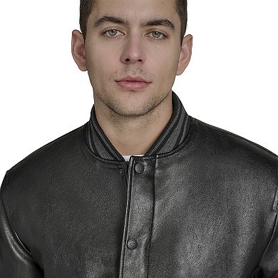 Men's Champion® Faux Leather Varsity Jacket