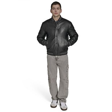 Men's Champion® Faux Leather Varsity Jacket