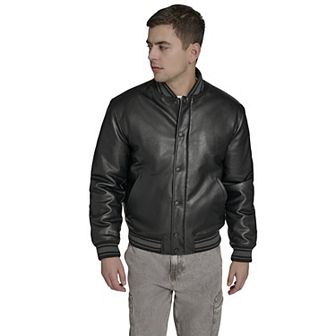 Men's Champion® Faux Leather Varsity Jacket