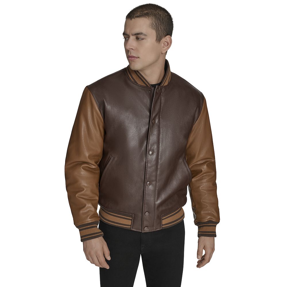 Men's Champion® Faux Leather Varsity Jacket