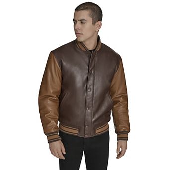 Men's Champion® Faux Leather Varsity Jacket