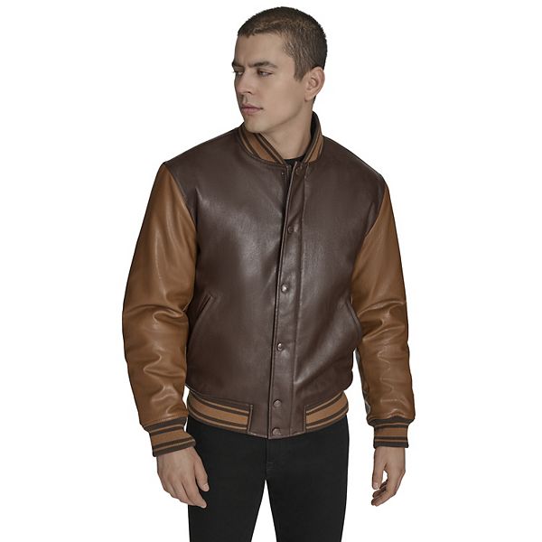 Men's Champion® Faux Leather Varsity Jacket