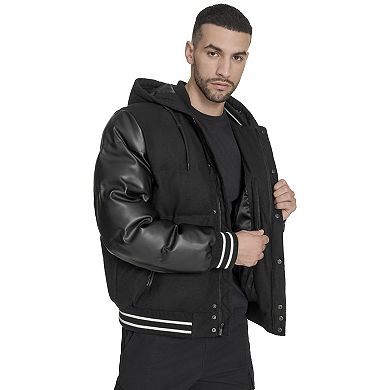 Men's Champion® Mixed Media Quilted Hoodie Jacket