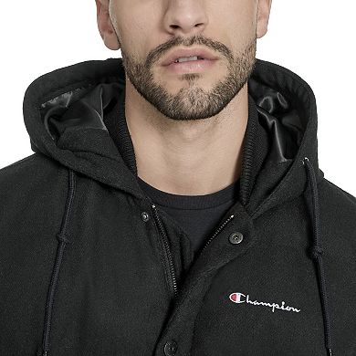 Men's Champion® Mixed Media Quilted Hoodie Jacket
