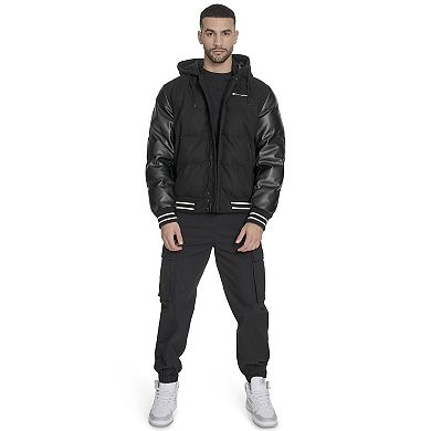 Men's Champion® Mixed Media Quilted Hoodie Jacket