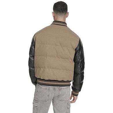 Men's Champion® Faux Leather Sleeve Puffer Jacket