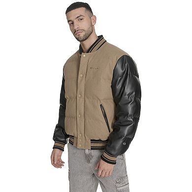 Men's Champion® Faux Leather Sleeve Puffer Jacket