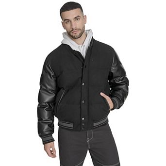 Men's Champion® Faux Leather Sleeve Puffer Jacket