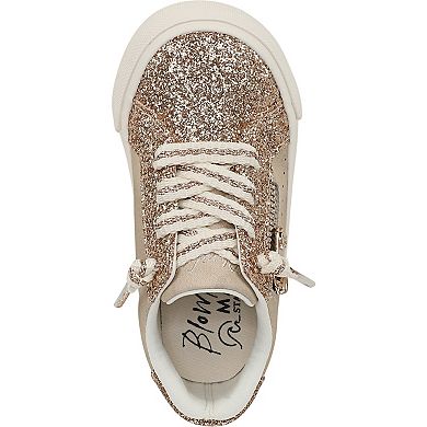 Blowfish Malibu Perfect-T Girls Slip-On Shoes Faux Leather Glitter Detail