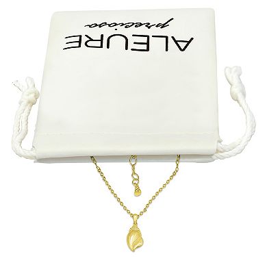 Aleure Precioso Sterling Silver Conch Shell Pendant Necklace