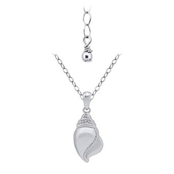 Aleure Precioso Sterling Silver Conch Shell Pendant Necklace