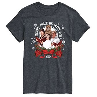 Big & Tall Star Wars Merry Force Be With You Graphic Tee