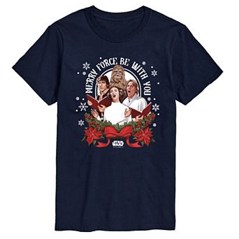 Big & Tall Star Wars Merry Force Be With You Graphic Tee