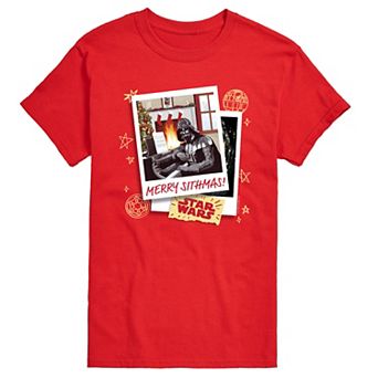 Big & Tall Star Wars Darth Vader Merry Sithmas Polaroid Graphic Tee