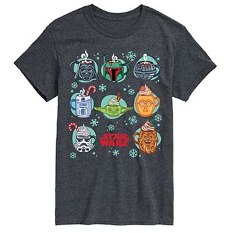 Big & Tall Star Wars Christmas Mugs Graphic Tee