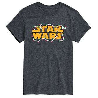 Big & Tall Star Wars Logo Christmas Lights Graphic Tee