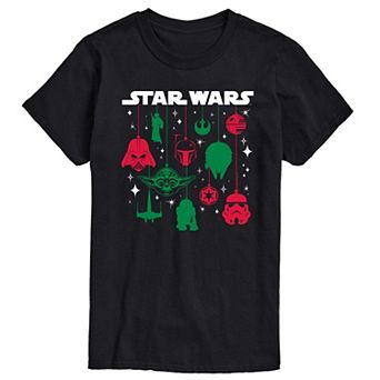 Big & Tall Star Wars Logo Christmas Ornaments Graphic Tee