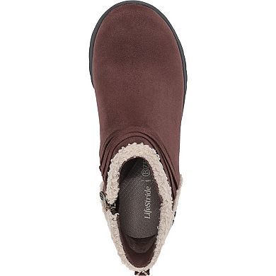 LifeStride Glendale Women's Microsuede Pull-On Short Boots