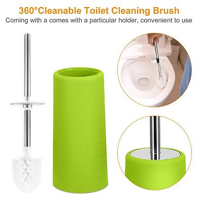 6-Pc Bathroom Accessories Set with Soap Dispenser, Toothbrush Holder, Tumbler, Dish, Brush & Trash C