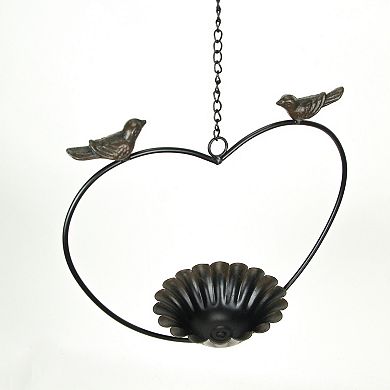 Set of 2 Rustic Metal Bird Hanging Planter Succulent Flower Basket Home Decor