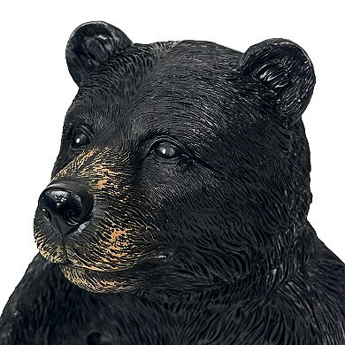 Bear Toilet Tissue Holder Black Bear Resin Bathroom Decor, Hardware Included