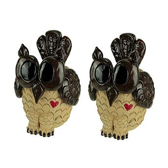 Set of 2 Adorable 9 Inch Tall Decorative Owl Planters