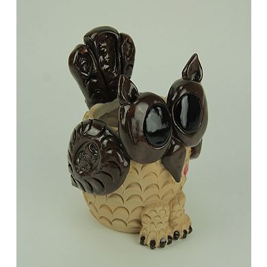 Set of 2 Adorable 9 Inch Tall Decorative Owl Planters