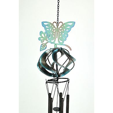 Metal Butterfly Wind Chime Spinner Garden Art Hanging Patio Decor Yard Décor