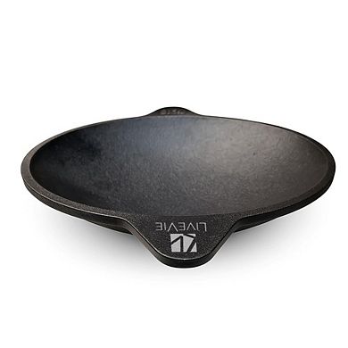 LIVEVIE 8.5" Cast Iron Appam Pan, pre-seasoned, heavy-duty & versatile for all cooktops.
