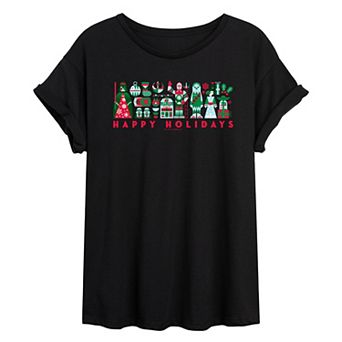 Juniors' Star Wars Scandinavian Christmas Oversized Tee
