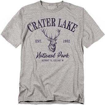 Big & Tall Crater Lake National Park Elk Icon Graphic Tee