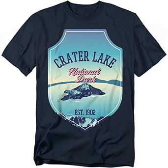 Big & Tall Crater Lake Illustrated Landscape Graphic Tee