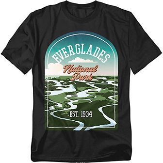 Big & Tall Everglades Illustrated Landscape Graphic Tee