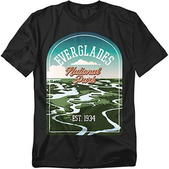 Big & Tall Everglades Illustrated Landscape Graphic Tee
