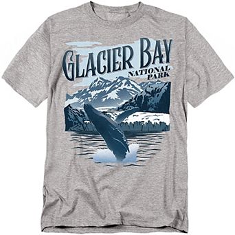 Big & Tall Glacier Bay Park Jumping Whale Graphic Tee